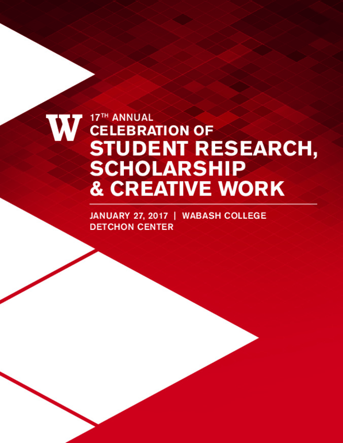 Celebration of Student Research, Scholarship, and Creative Work Program, 2017 Thumbnail