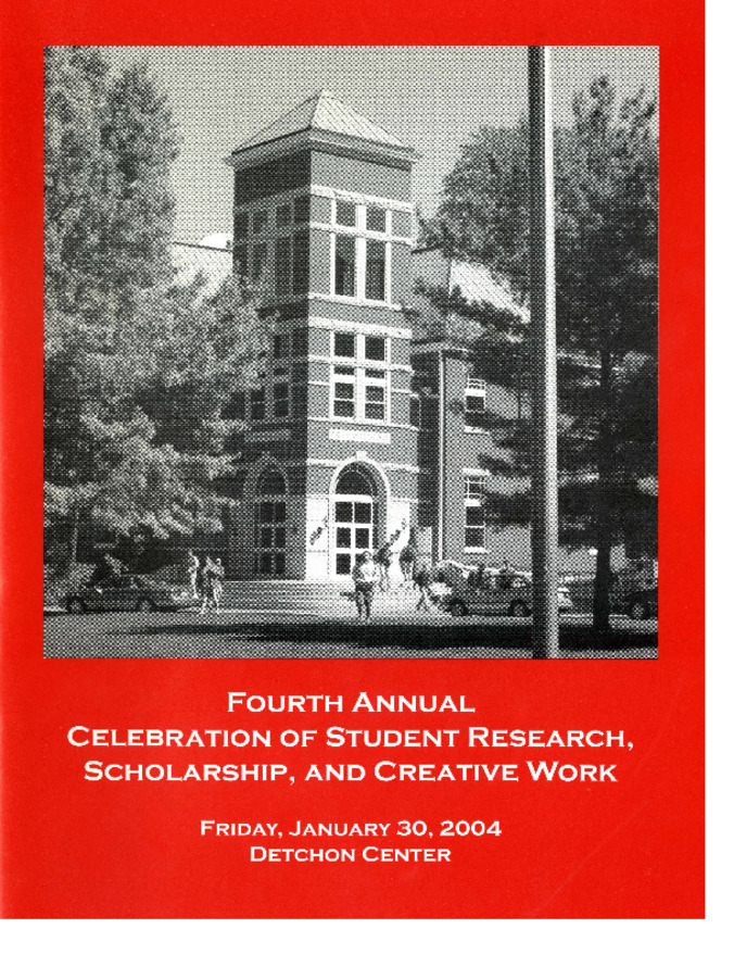 Celebration of Student Research, Scholarship, and Creative Work Program, 2004 miniatura