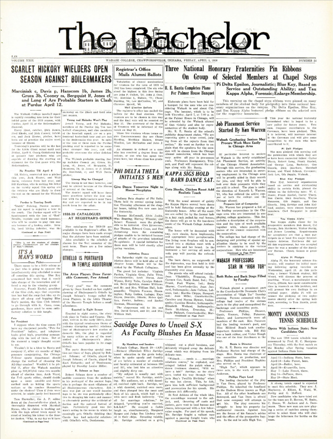 The Bachelor, April 1, 1938 Thumbnail