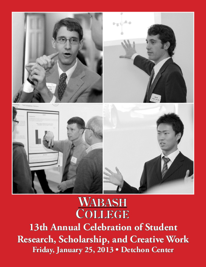 Celebration of Student Research, Scholarship, and Creative Work Program, 2013 Thumbnail