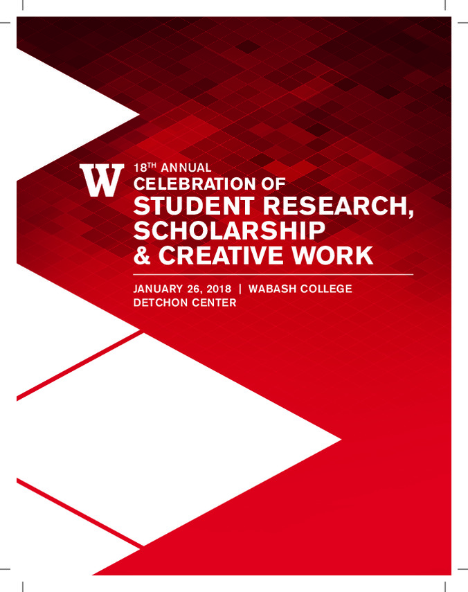 Celebration of Student Research, Scholarship, and Creative Work Program, 2018 Thumbnail