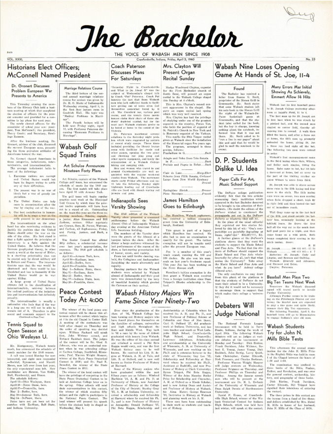 The Bachelor, April 5, 1940 Thumbnail