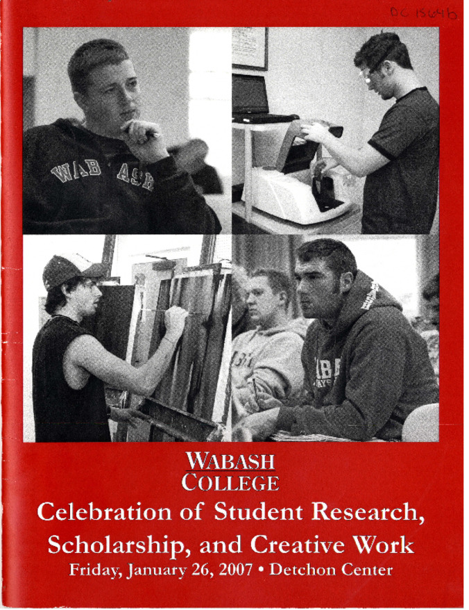 Celebration of Student Research, Scholarship, and Creative Work Program, 2007 Thumbnail