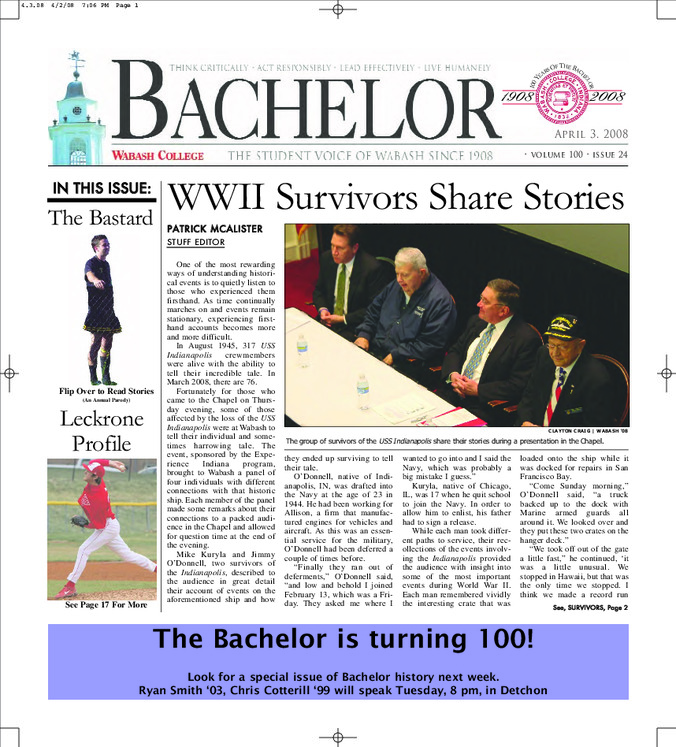 The Bachelor, April 3, 2008 Thumbnail