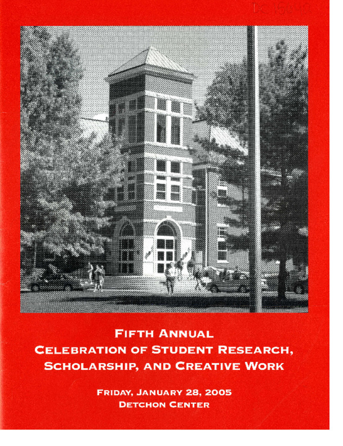 Celebration of Student Research, Scholarship, and Creative Work Program, 2005 Thumbnail