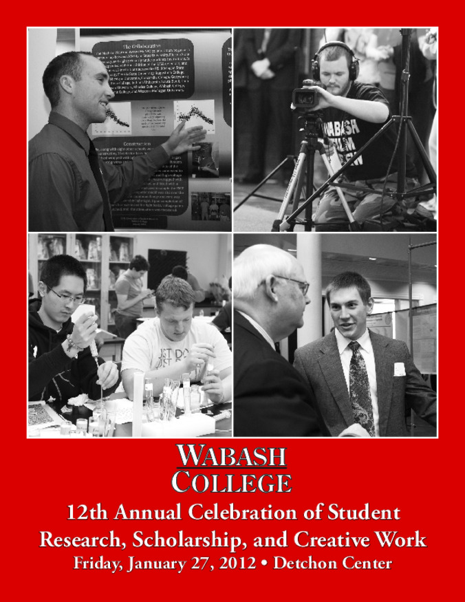 Celebration of Student Research, Scholarship, and Creative Work Program, 2012 Thumbnail