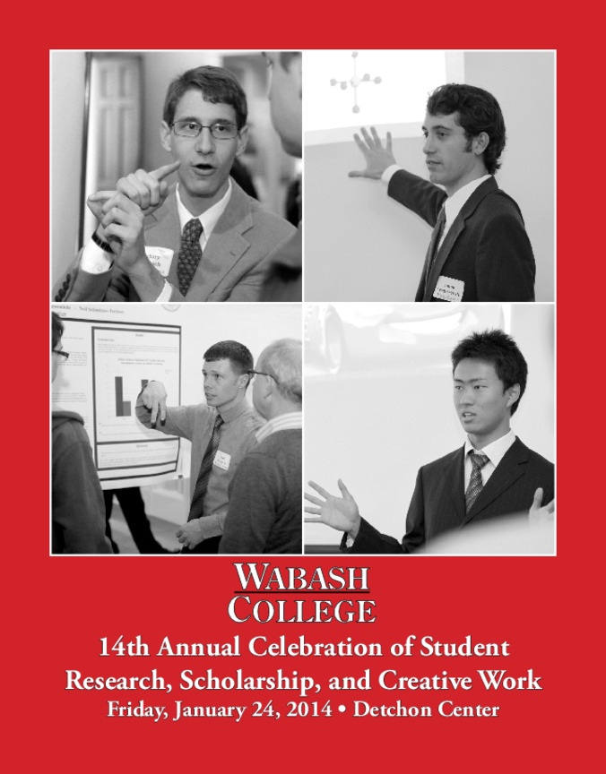 Celebration of Student Research, Scholarship, and Creative Work Program, 2014 Thumbnail